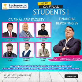 CA Parveen Jindal FR &amp; AFM India's Best Faculty Exclusive Combo Classes For CA Final Online Classes