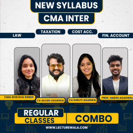 CA AKASH AGARWAL, CA SHRUTI AGARWAL, PROF. HARSH AGARWAL &amp; CMA SHIKSHA SINGH COMBO For CMA Inter Group 1 : Online Classes