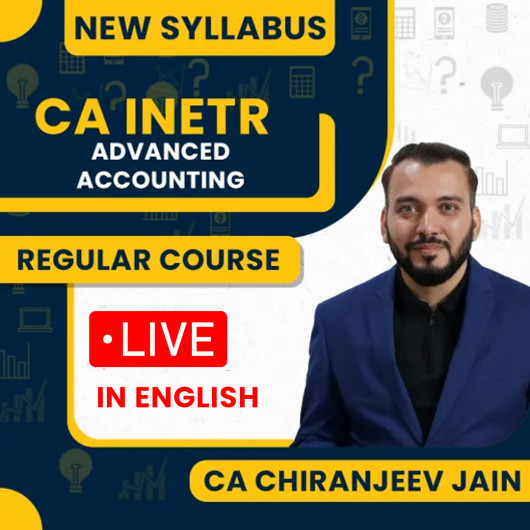 CA Inter Advance Accounting In English Regular Live Btach By CA Chiranjeev Jain : Online classes.
