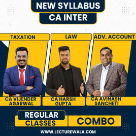 CA Harsh Gupta &amp; CA Vijender Agarwal &amp; CA Avinash Sancheti Combo Regular Batch For CA Inter