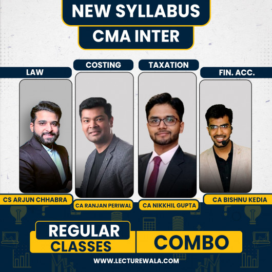 CMA Inter Grp 1 Combo - Law & FA & Taxation & Costing Regular Batch By Ranjan Periwal Classes