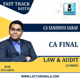 CA Final Audit & Law Combo Crash Course By CA Sanidhya Saraf : Online classes.