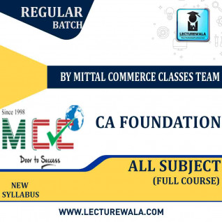 CA Foundation All Subject Full Course:Live At home Batch Video Lectures + Study Materials by Mittal Commerce Classes (For Nov 2022 )