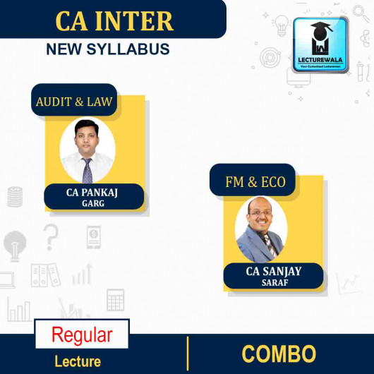 CA Inter Audit and LAW FM & ECO. COMBO New Syllabus Regular Course By CA Pankaj Garg & CA SANJAY SARAF : Pen Drive / Online Classes