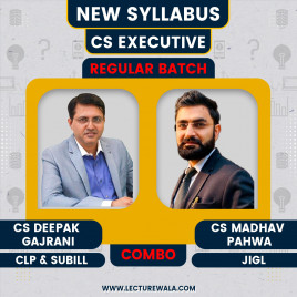 CS Executive Company Law + Setting up of Business + JIGL New Syllabus COMBO GROUP 1 Laws paper : Video Lecture + Study Material by CS Deepak Gajrani &amp; CS Madhav Pahwa 