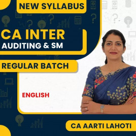 CA Aarti Lahoti Auditing &amp; SM COMBO Regular Online Classes In English For CA Inter: Google/ Pendrive Online Classes.