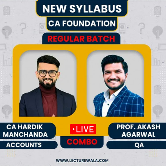 CA Foundation Accounts & Maths Regular Batch Combo By CA Hardik Manchanda & Prof. Aakash Aggarwal : Online Classes