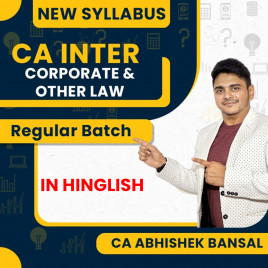 CA Abhishek Bansal Corporate &amp; Other Law New Syllabus Regular Classes For CA Inter