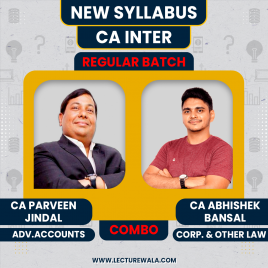 CA Parveen Jindal Adv. Accounts &amp; CA Abhishek Bansal Corp. &amp; Other Laws Regular Online Combo Classes For CA Inter