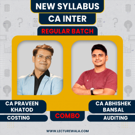 CA Abhishek Bansal Auditing &amp; CA Praveen Khatod Costing Regular Online Combo Classes For Ca inter