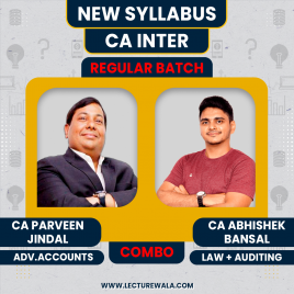 CA Parveen Jindal Adv. Accounts &amp; CA Abhishek Bansal Law + Audit Regular Online Combo Classes For CA Inter