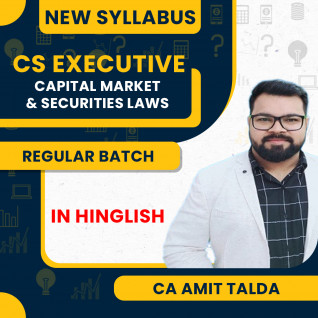 CS Executive New Syllabus Capital Market & Securities Laws Regular Classes By CA Amit Talda: Pendrive / Online Classes