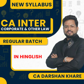 CA Darshan Khare Corporate &amp; Other Law Regular Batch For CA Inter