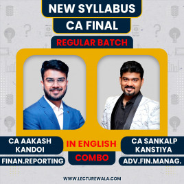 CA Aakash Kandoi FR &amp; CA Sankalp Kanstiya AFM Regular Online Combo Classes In English For CA Final