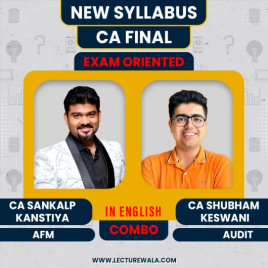 CA Sankalp Kanstiya AFM &amp; CA Shubham Keswani Audit Exam Oriented Combo Classes In English For CA Final