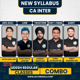 CA Inter Pro Udesh Regular Sep 2026 Group (1+2) Combo by Pw : Online Classes