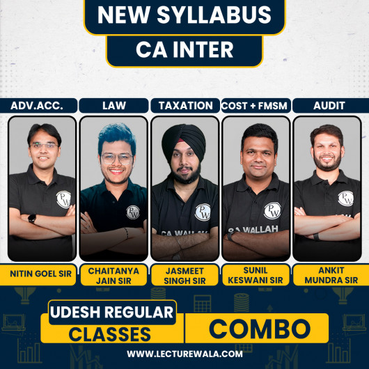 CA Inter Udesh Regular Sep 2026 Group (1+2) Combo by Pw : Online Classes