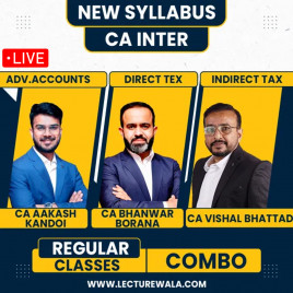 CA inter Taxation &amp; Advanced Accounting CA Bhanwar Borana &amp; CA Akash Kandoi &amp; CA Vishal Bhattad Regular Batch : Online Classes