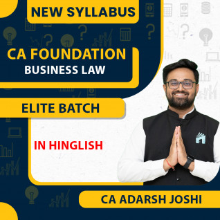 CA Foundation New Syllabus Business Law CA Foundation Elite Batch By CA Adarsh Joshi : Online Classes