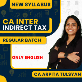 CA Arpita Tulsyan Indirect Tax IN English Regular Online Classes For CA Inter: Google Drive &amp; Pen Drive Classes.