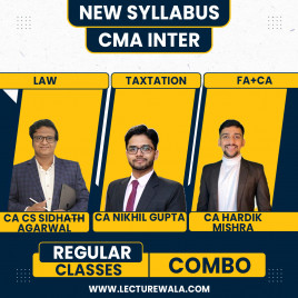 CMA Inter Group-1 Regular Course (Combo) By CA CS Sidhath Agarwal, Nikhil Gupta, Hardik Mishra : Online Classes