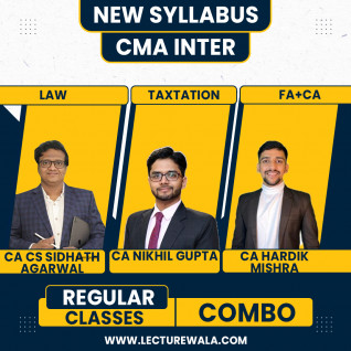 CMA Inter Group-1 Regular Course (Combo) By CA CS Sidhath Agarwal, Nikhil Gupta, Hardik Mishra : Online Classes