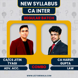 CA/CS Jitin Tyagi Advanced Accounts CA Harsh Gupta Law Group - 1 Combo Regular Online Classes For CA Inter New Syllabus
