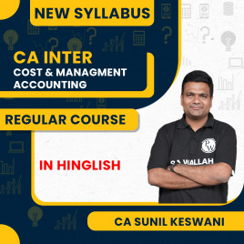 CA Intermediate Udesh Regular May 2026 (Group 2) Cost and Management Accounting by Pw : Online Classes