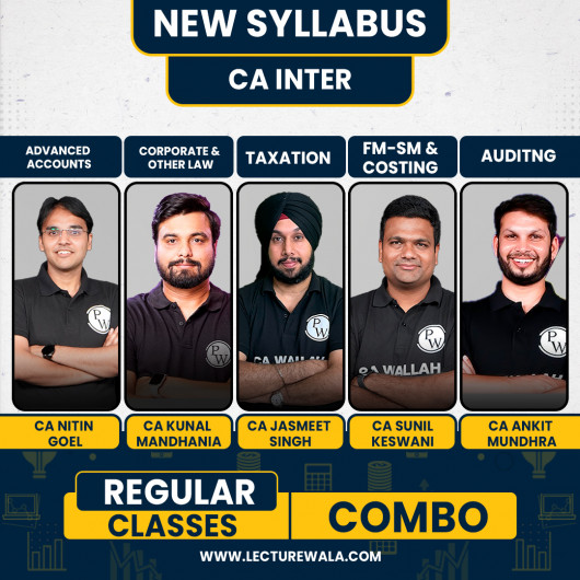 CA Inter Udesh Regular Jan 2026 Group (1+2) Combo by Pw : Online Classes