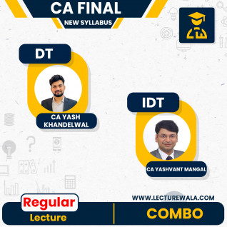 CA Final Taxation Combo New Syllabus Regular BatchBy CA Yash Khandelwal & CA Yashvant Mangal : Pen Drive / Online Classes
