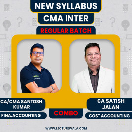 CMA Inter New Syllabus Group - 1 Financial &amp; Cost Accounting Regular Combo Classes By CA Santosh Kumar &amp; CA Satish Jalan: Pen Drive / Online Classes.