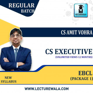 CS Executive Economic, Business & Commercial Laws (EBCL) (Package 1) New Syllabus Regular Course by CS Amit Vohra : Pen Drive / Online Classes