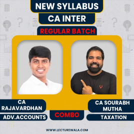 CA inter New syllabus Adv Acc &amp; Taxation Regular Course Combo (In English) By Yeashas Academy : Online Classes
