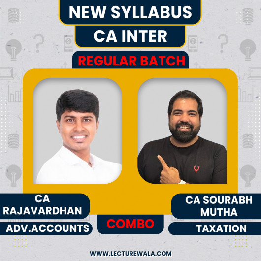 CA inter New syllabus Adv Acc & Taxation Regular Course Combo (In English) By Yeashas Academy : Online Classes