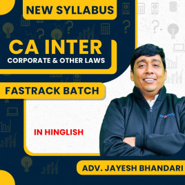 CA Inter Corporate &amp; Other Law Fastrack Batch for Live Batch by Adv. Jayesh Bhandari