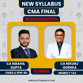 CMA Final Group 4 Regular Course By CA CS CMA Nikkhil Gupta CMAD &amp; SPM-BV Nikunj Goenka IDT: Google Drive &amp; Pendrive