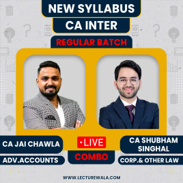 CA Inter Combo Adv. Acc.&amp; Law Combo Regular Batch by Jai Chawla, Shubham Singhal