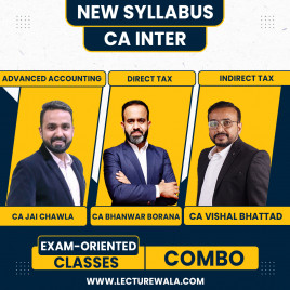 CA Jai Chawla Adv. Accounts, CA Bhanwar Borana &amp; CA Vishal Bhattad Taxation Exam-Oriented Batch For CA Inter