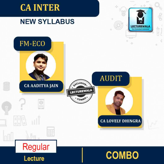 CA Inter FM & Eco. & Audit Regular Course By CA Aaditya Jain & CA Lovely Dhingra : Pen drive / online classes. 