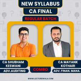 CA Shubham Keswani Audit &amp; CA Mayank Kothari AFM Regular Online Combo Classes For CA Final