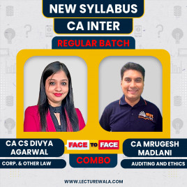 CA/CS Divya Agarwal law &amp; CA Mrugesh Madlani Auditing Face To Face Regular Combo Classes For CA Inter Online Classes