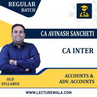 CA Inter Accounts & Adv. Accounts (Both Group) Combo Regular Course By CA Avinash Sancheti : Pendrive/Online classes.