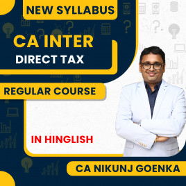 CA Nikunj Goenka DT ( Direct Tax ) Regular Online Classes For CA Inter : Google Drive &amp; Pen drive classes.