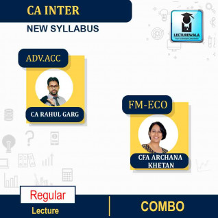 CA Inter Advance Accounts & FM-ECO Combo New Syllabus Regular Course : Video Lecture + Study Material by CA Rahul Garg & CFA Archana Khetan (For Nov 2022) 