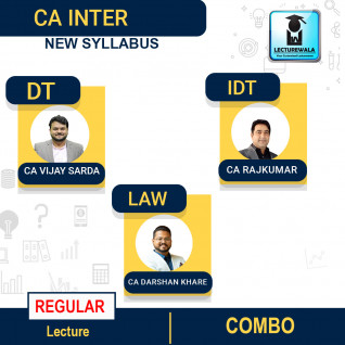 CA Inter Combo (Law + DT + GST) Live + Recorded New Batch Full Course By Ekatvam Academy: Live Online Classes.