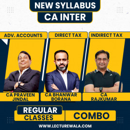 CA Inter Accounts &amp; DT + IDT New Syllabus Regular Course by CA Praveen Jindal &amp; CA Bhanwar Borana &amp; CA Rajkumar: Online Classes