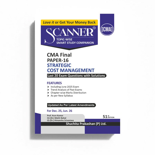 CMA Final Paper - 16 Strategic Cost Management Book :Study Material