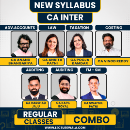 CA Inter Both Group Combo (Taxation by CA Pooja Datte, Costing by CA Vinod Reddy, Audit by CA Kapil Goyal / CA Harshad Jaju)