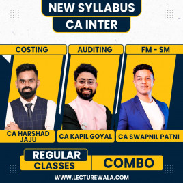 CA Kapil Goyal Auditing &amp; Ca Harshad jaju Costing &amp; CA Swapnil Patni FM-SM Regular Online Combo Classes For CA Inter Group - 2