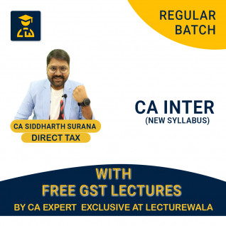 CA Inter Direct Tax Regular Course In English With Free GST Regular Batch : By CA Siddharth Surana : Online classes